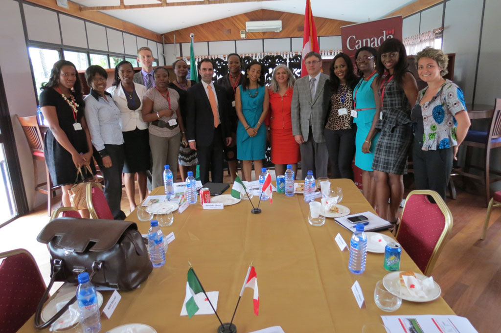 IYA and other participants with Canadian High Commission staff during the round table