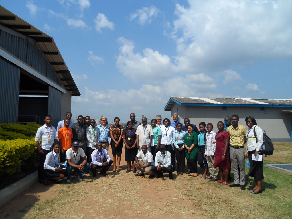 Eastern, Southern and Central Africa Hub Directors with members of staff and IYA.