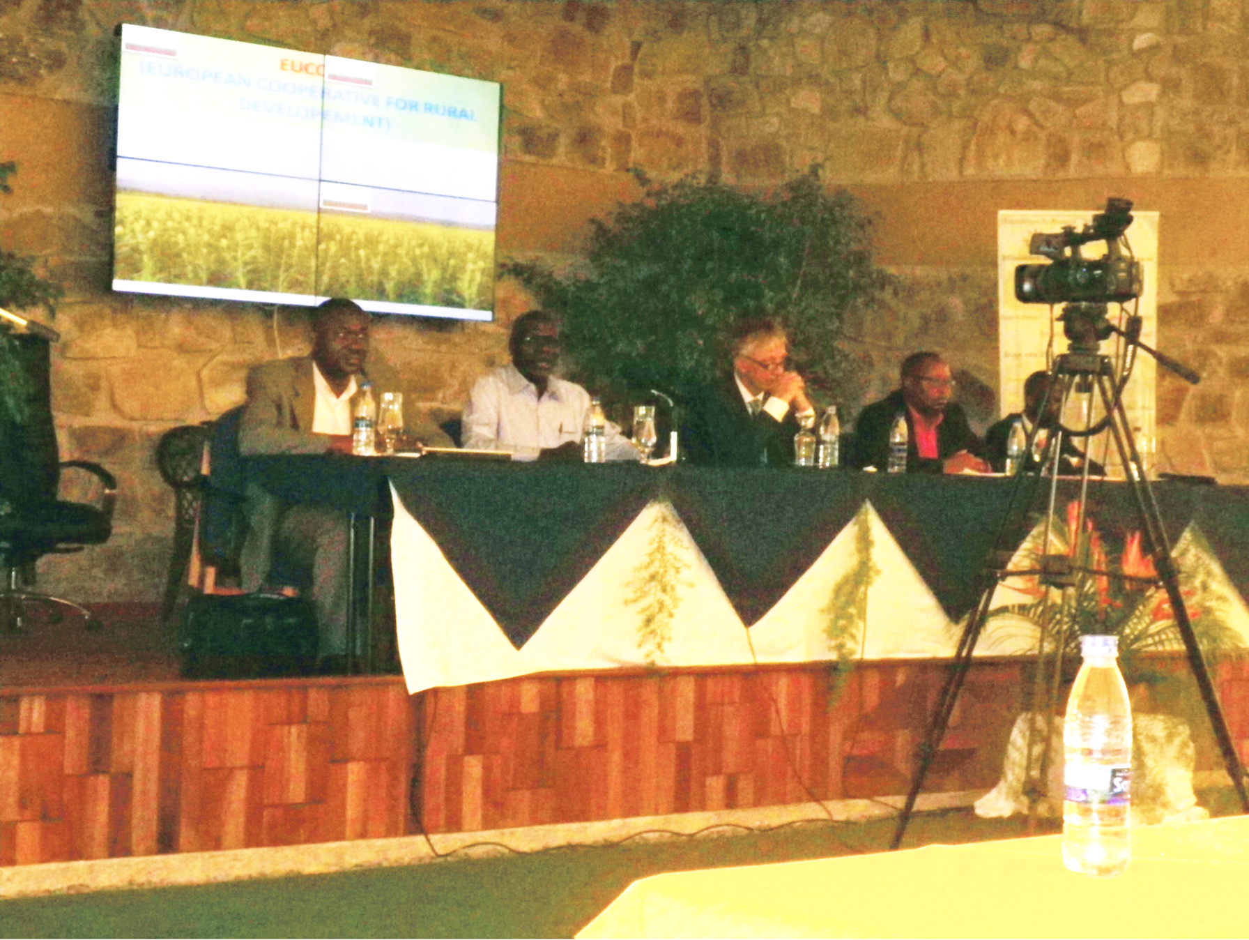 Forum panelists including IITA’s Dr Emmanuel Njukwe on the far left.