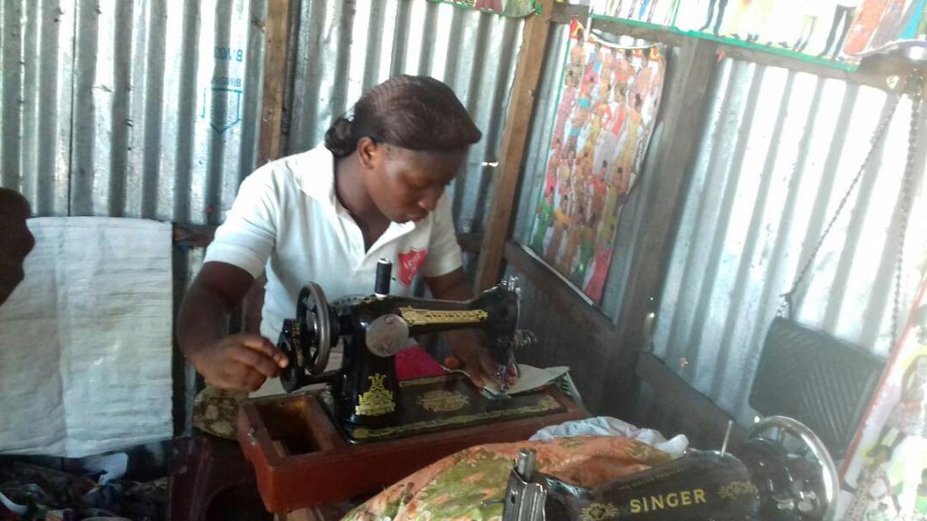 Picture of Kungwa sews for a living