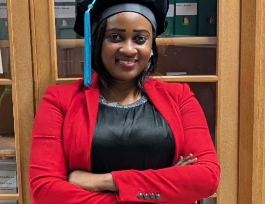 Dr. Diana Kirungi during her Ph.D. graduation.
