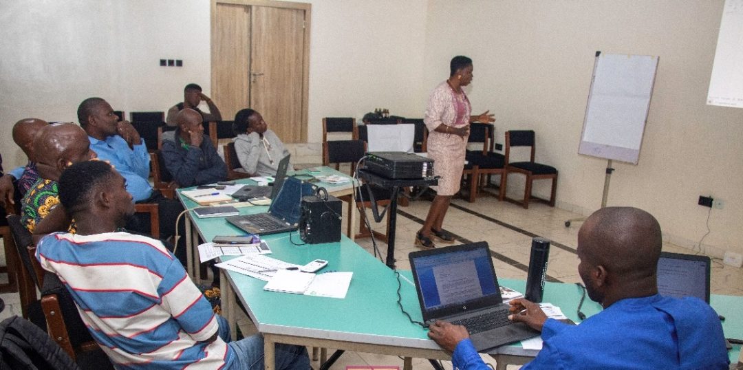 The facilitator, Olajumoke Adeyeye training the participants during the ToT. (Photo credit: JDPC, Ibadan)