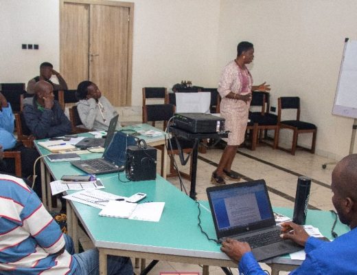 The facilitator, Olajumoke Adeyeye training the participants during the ToT. (Photo credit: JDPC, Ibadan)