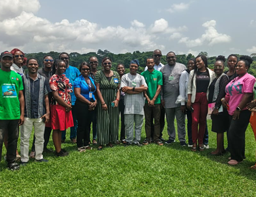 University of Ibadan sustainability leaders pose by the iconic IITA Lake following an insightful tour showcasing IITA’s environmental conservation initiatives.