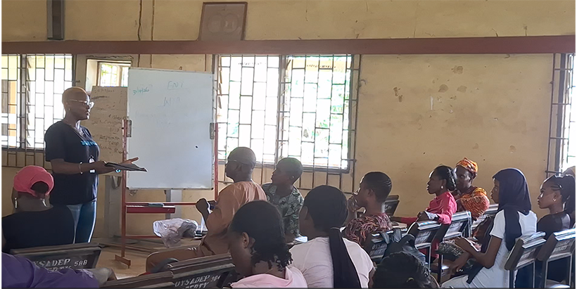 During a training session of Oyo state Extension Officers, Apata.
