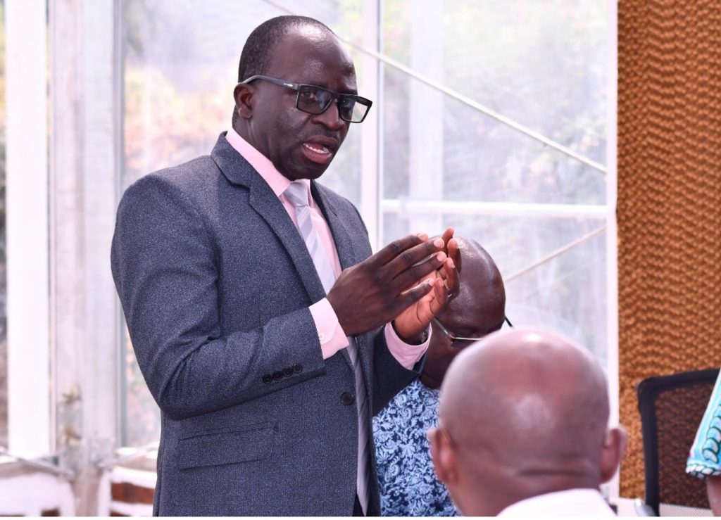 Left: Prof. S. Musomerimana - ISABU launching the facility