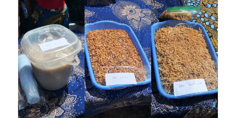 Soy-based products prepared practically on-site by the participants.