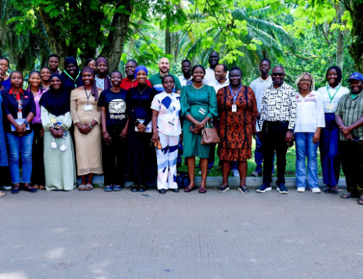 Participants pose for a group photograph after the seminar, inspired by Professor Carlos Iglesias’s remarkable journey and contributions to advancing sustainable food systems through African crop research and innovation.
