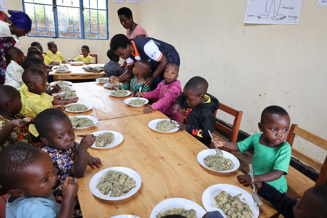 Children at the Early Childhood Center in Rwanda